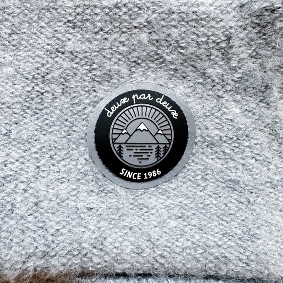 Deux Par Deux Knit Balaclava in Heather Grey - Picture 3 of 6